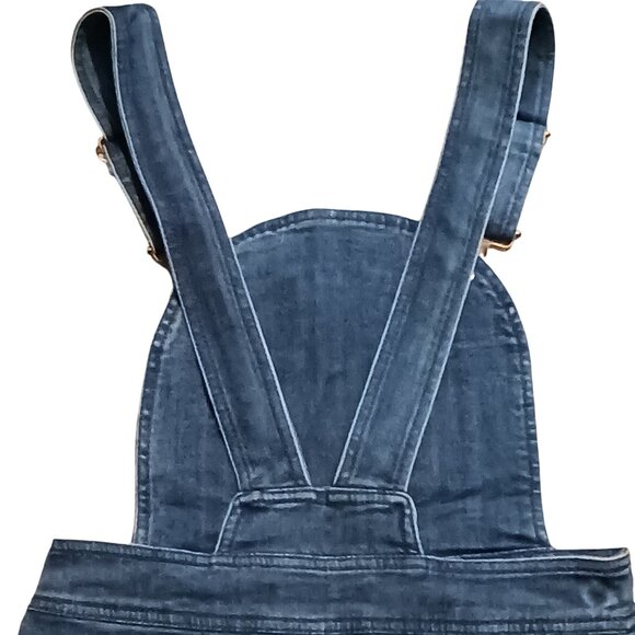 NEW Modcloth Bouncing Over The Rainbow Denim Shortalls w/ 3.5" Inseam, Size 0 - Picture 7 of 15